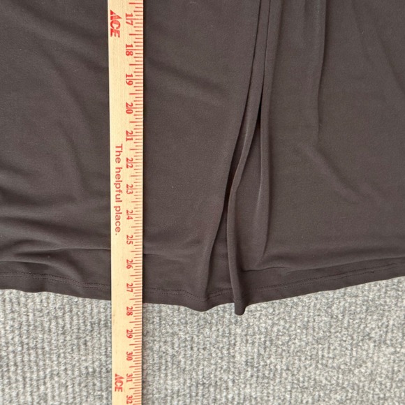 Susan Graver Womens 1X Liquid Knit Deep V-Neck Shirt Top Metallic Colored Stones - Picture 7 of 7